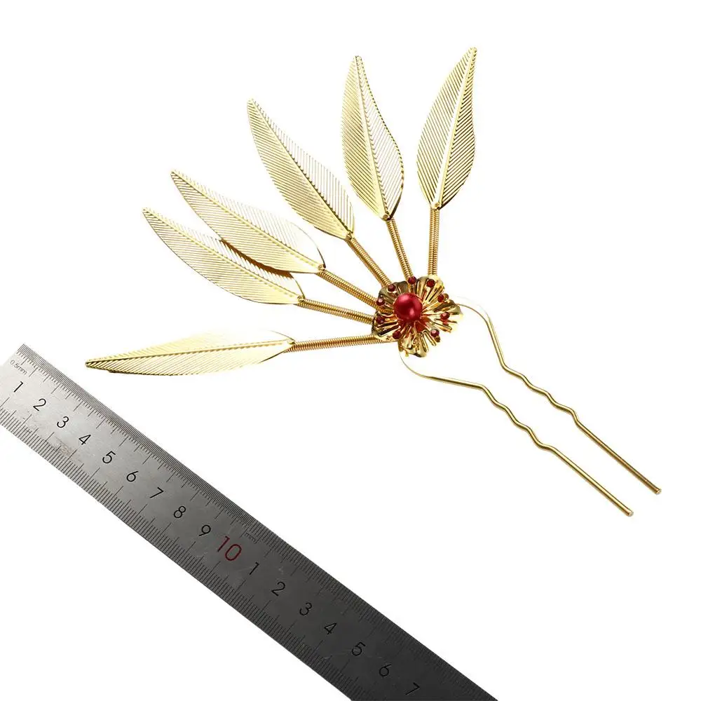 Minorities Hair Accessories Hairstyle Design Tool U Shape Hairpin Metal Hair Sticks Ancient Style Headwear Thai Headdress