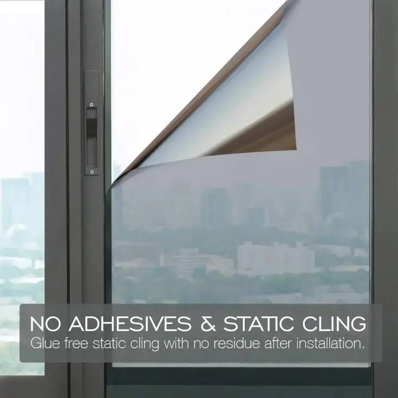 2Pcs/Lot Multi Size One Way Mirror Window Film Privacy Sun Blocking Heat Control Reflective Self Adhesive Tint