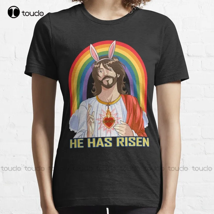 Jesus Christ Easter Rainbow Silly Rabbit Classic T-Shirt T-Shirts For Women New Popular Breathable Cotton All Seasons Gd Hip Hop