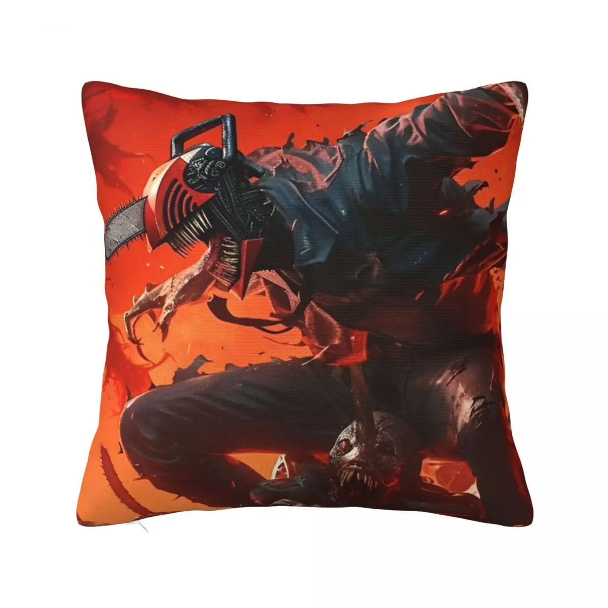 

Квадратные наволочки в стиле аниме «Человек с бензопилой», чехол для подушки автомобиля, креативная наволочка 40*40