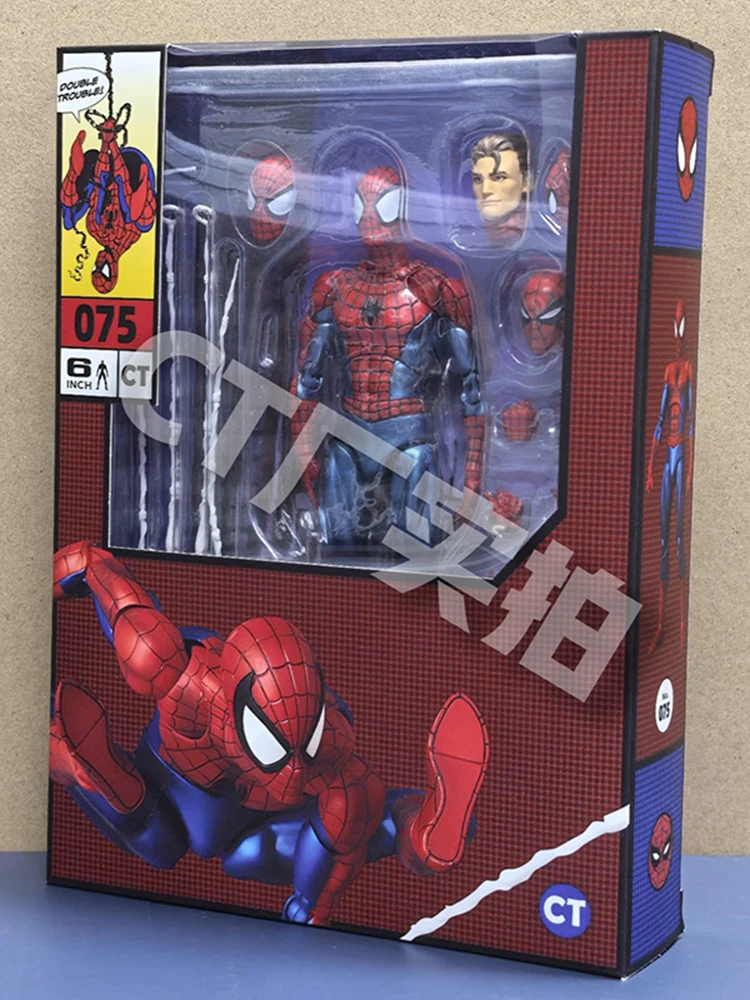 Ct Speelgoed Spider-Man Mafex 075-figuur De Anazing Spiderman Comic Ver Mafex 185, Action Figure Beeldje Model Speelgoed Kids Gift - afbeelding 2