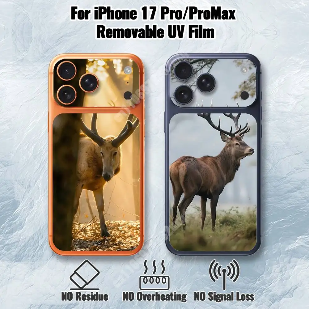 

Deer Hunting Jungle Removable UV Film for iPhone 17 Pro 17 ProMax Hydrogel Sticker