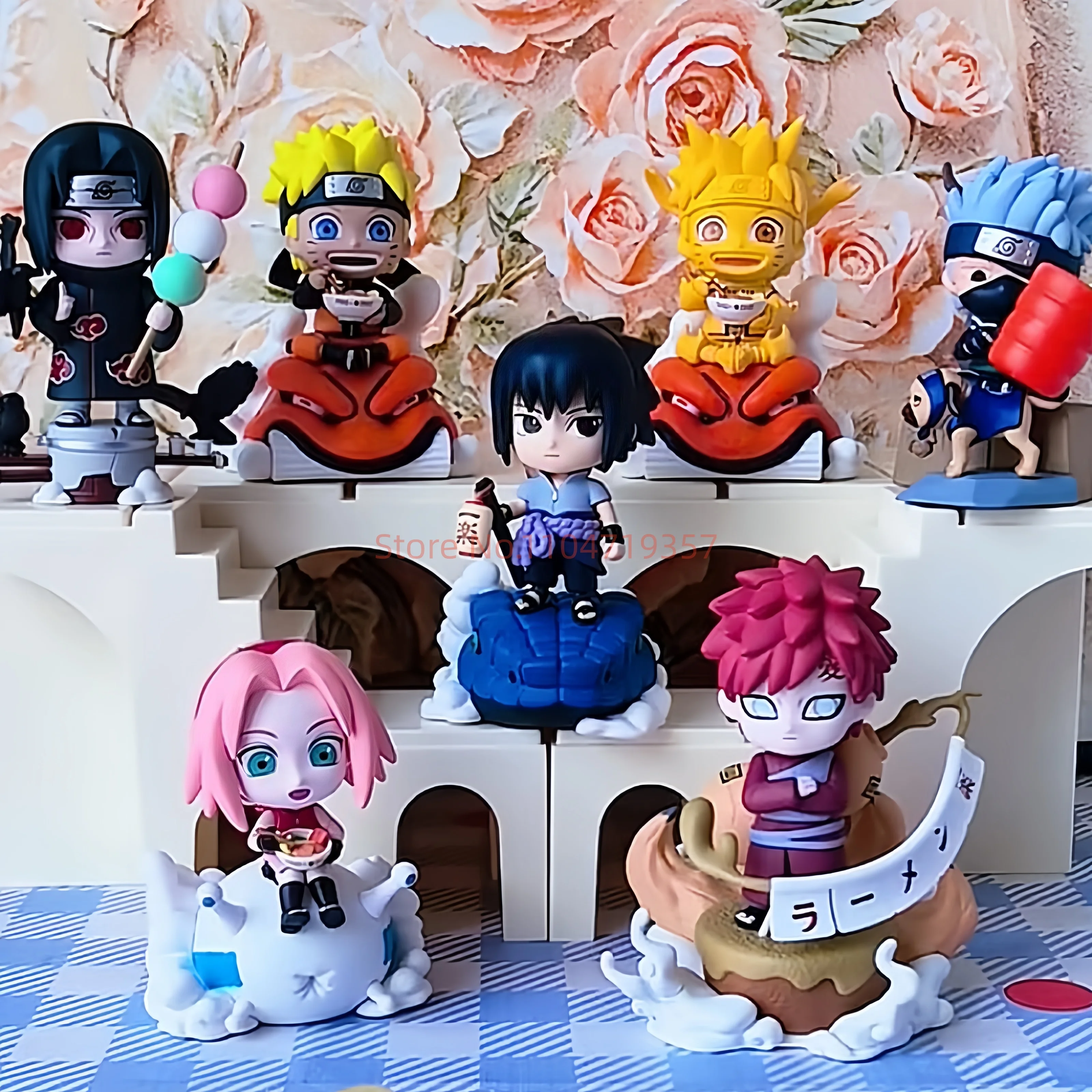 

Naruto Shippuden Ichiraku Ramen Series Blind Box Figure Uzumaki Sasuke Kakashi Figure Anime Model Toys Collection Ornament Gifts
