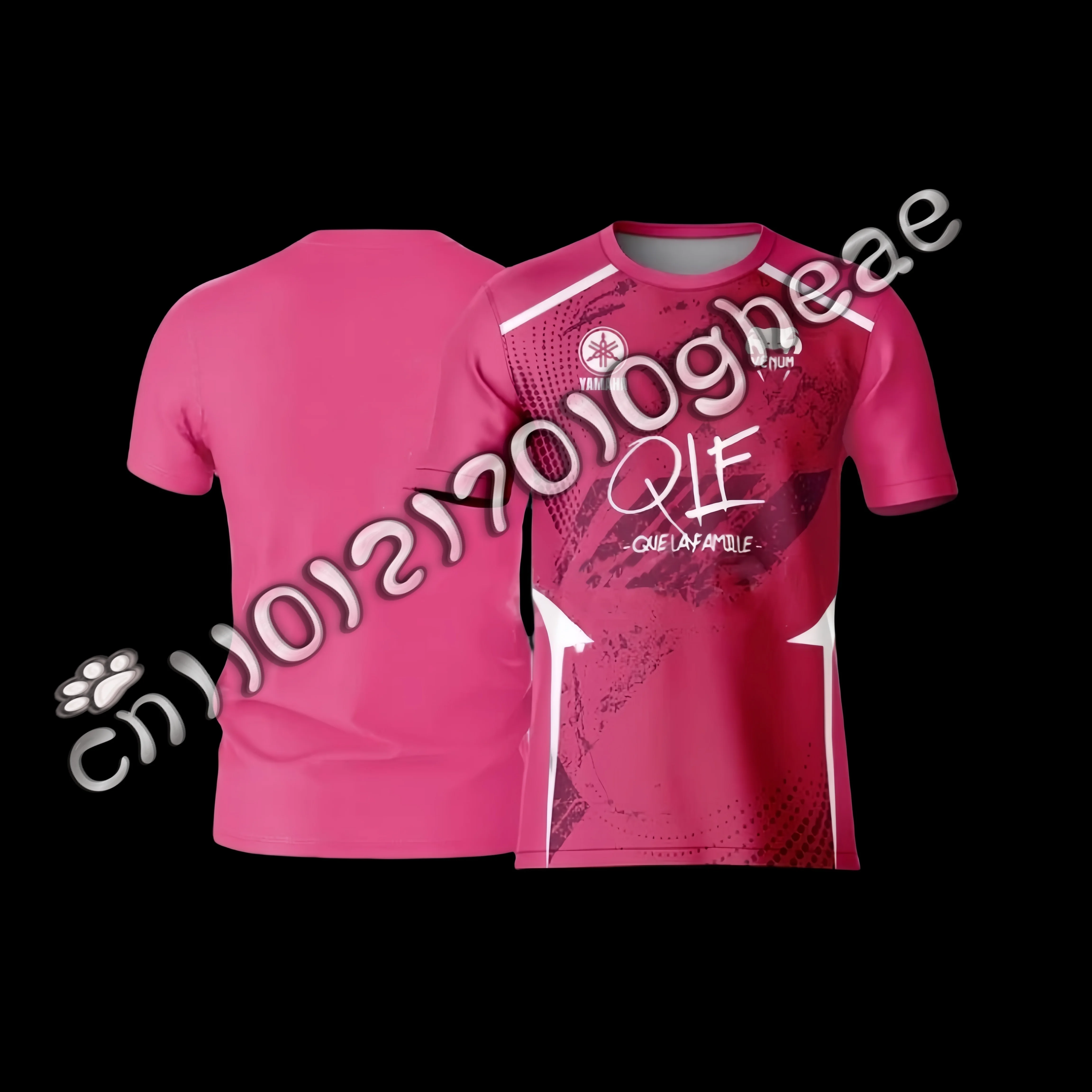 

Summer Men Women Fashiong QLF Breathable Round Neck Short Sleeve Children's Racing Sportswear Man Casual T-shirt Tops Tee