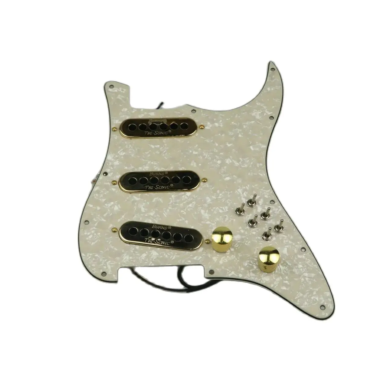 SSS Prewired Guitar Pickguard Burns London Mini Tri-Sonics Pickups For ST Guitar More Options