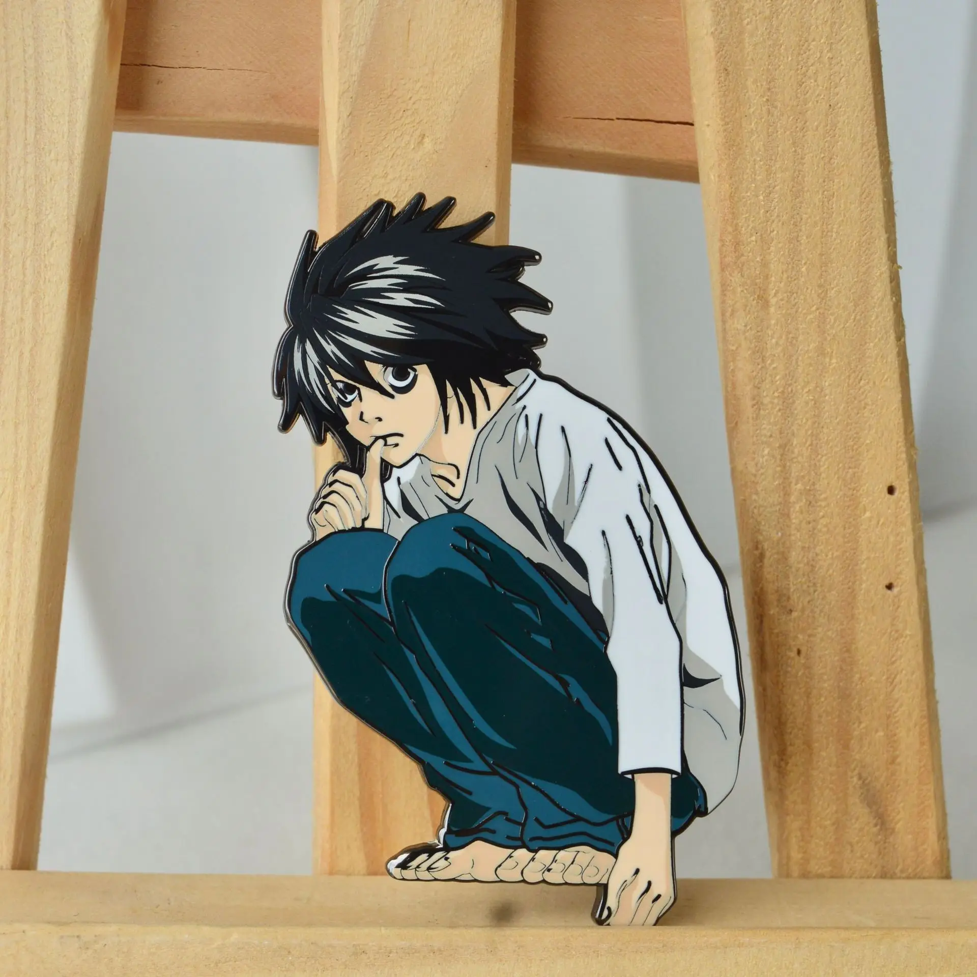 Japanese Anime L·Lawliet Brooches for Clothing Cool Hard Enamel Pins Man Lapel Pins for Backpack Metal Badges Accessories Pins