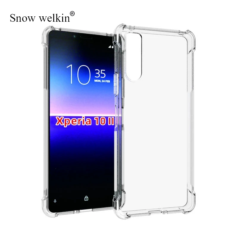 For Xperia 1 5 10 V IV Airbags Buffer Full Protection Case For Sony Xperia 1 5 10 II III IV V Case Clear Soft TPU Back Cover