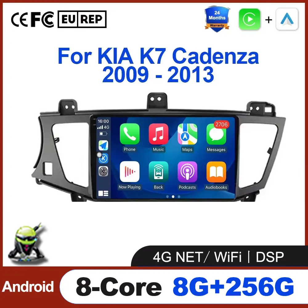 

Android Auto For KIA K7 Cadenza 2009 - 2013 DSP Car Radio Stereo GPS Navigation Auto radio Multimedia Player Auto Carplay