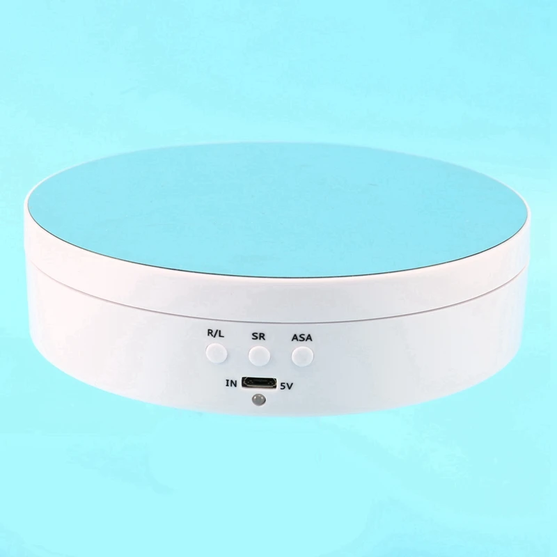 4X 360 Degree Round Rotating Turntable Display Stand Photography Accessories Studio Photo Background Stand New(White)