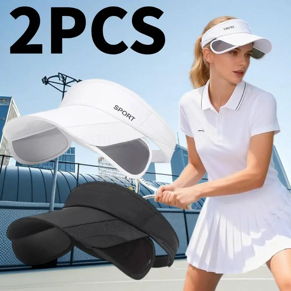 

2 шт. регулируемые солнцезащитные козырьки для гольфа для женщин и мужчин, широкополые кепки для гольфа, тенниса, пляжа, бега, походов, рыбалки