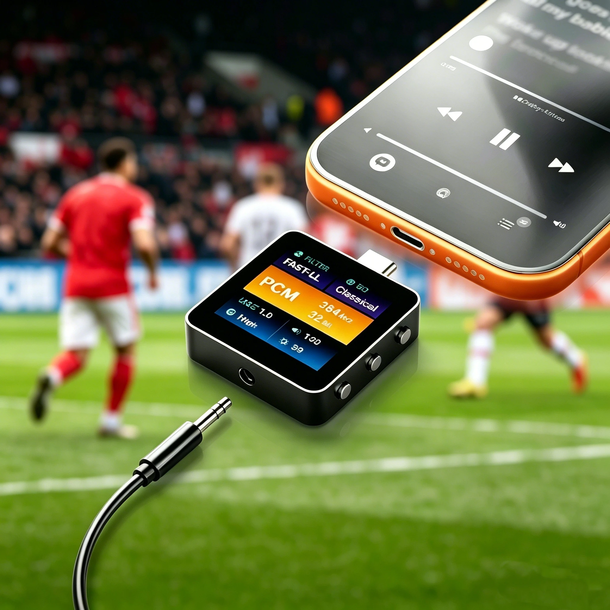 Wholesale Football Game USB-C to 3.5mm HiFi DAC Home Amplifier with 2 Channel Stereo for Live Streaming OEM ODM