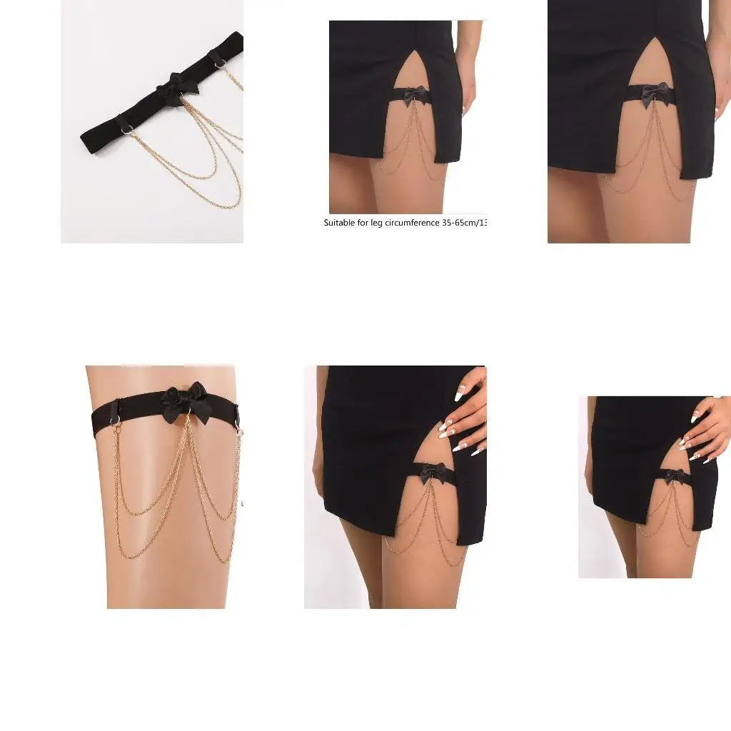 

39BB Thin Alloy Tassel Thigh Chain Antislip Beach Bar Nightclub Leg Decors