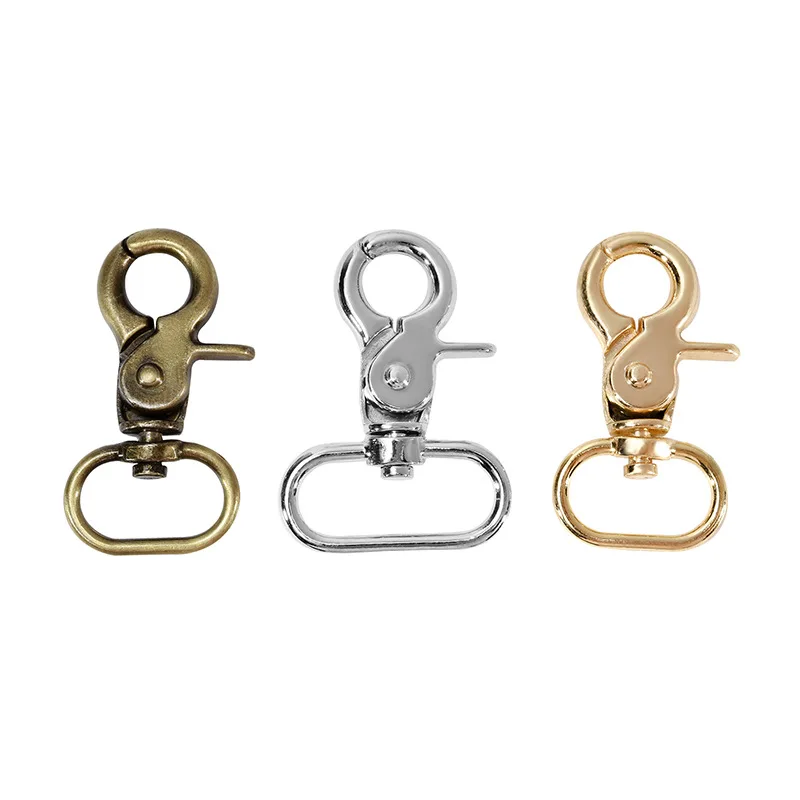 4pcs Wholesale Silver Color Rhodium Lobster Clasp Clips Key Hook Keychain Split Key Ring Findings Clasps DIY Keychains Making