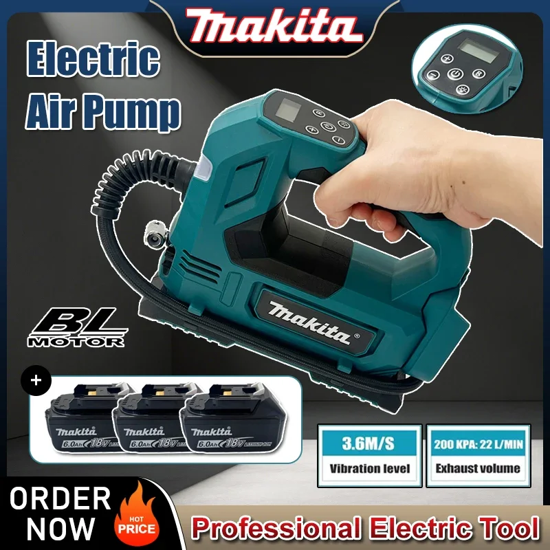 

Makita Portable Cordless Tire Inflator 18V Battery Electric Air Pump Handheld Air Compressor For Car Bicycle Tires Ball