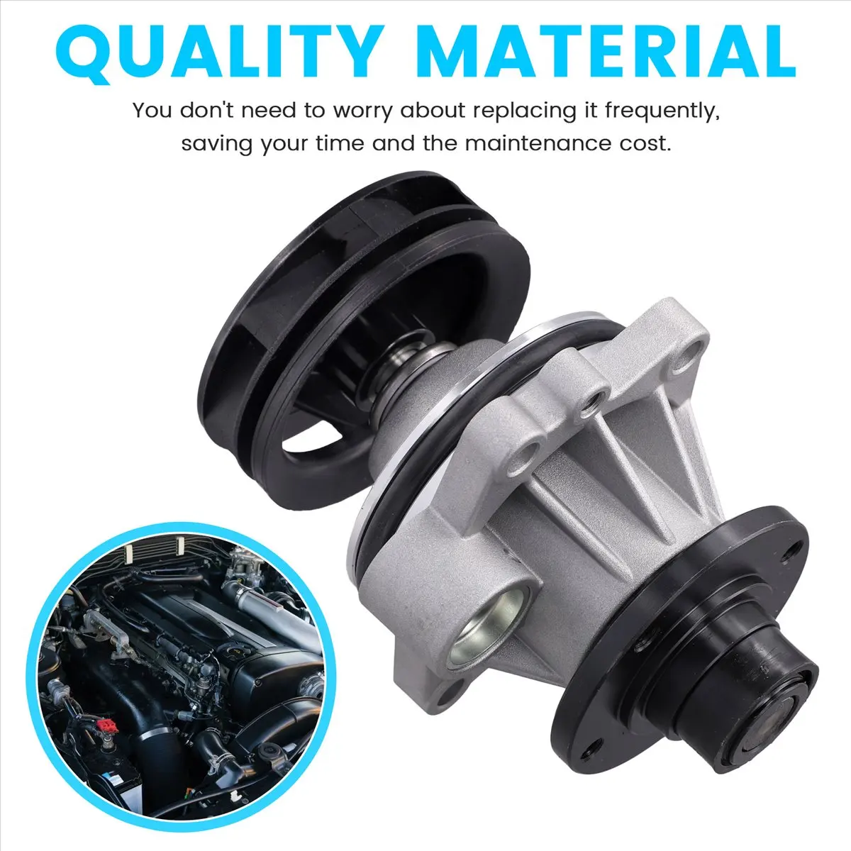 NCSMT 11517509985 Coolant Water Pump for BMW E46 E36 E34 320I 323CI 325CI 325I 325XI 330CI 330I 525I Z3 11517527799
