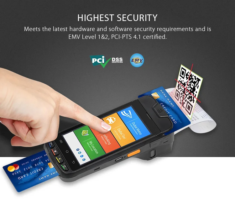 محطة نقاط POS المحمولة باليد ، i9000s ، Android ، Octa-Core ، 4G للفوترة ، تسجيل النقدية ، نقاط POS المحمولة ، نظام نقاط POS المطعم