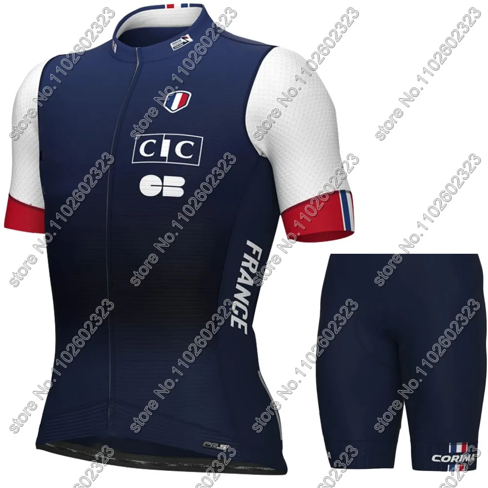 France National Team 2024 Cycling Jersey Set Short Sleeve French Clothing Road Bike Shirts Suit MTB Shorts Wear Maillot Ropa