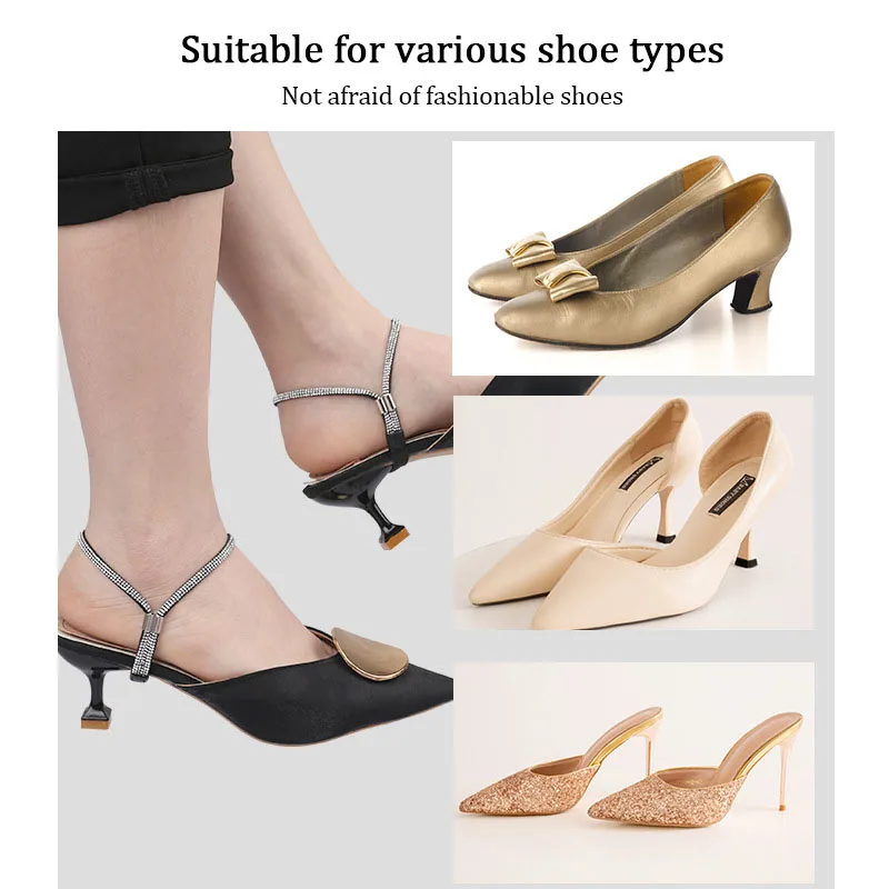 High Heels Schuhe Band Anti-Loose für Frauen Diamant Schnürsenkel Anti-Drop Fersen riemen Gürtel bohrer elastische Befestigungs gürtel Strass