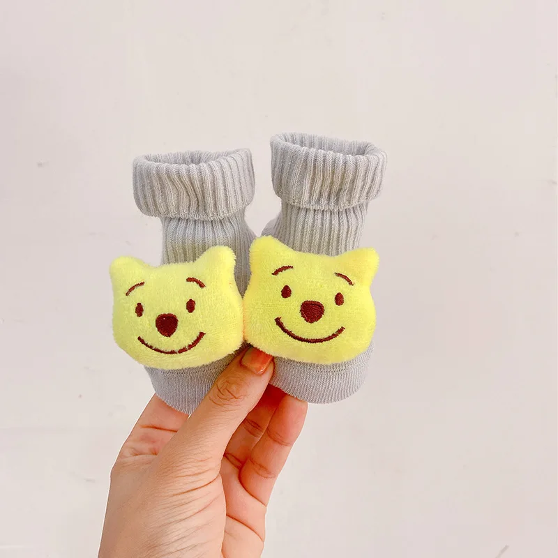 Disney Donald Duck Winnie The Pooh Piglet Children Toddler Baby Girls Short Socks Baby Boys Toddler Cotton Cartoon Non-slip Sock