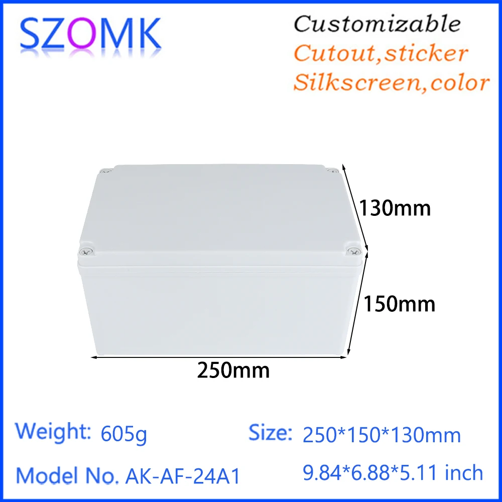 250x150x130mm Security Small Gps Tracking Device Waterproof Box Plastic Enclosure For Pcb Project Ip67