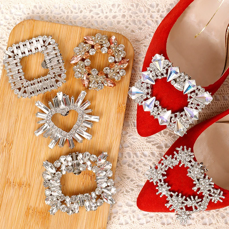 1Pcs Detachable Women\'s Shoes Metal Decorative Shoe Clip Shoe Clip DIY Accessories High Heels Jewelry Bride Wedding Shoes