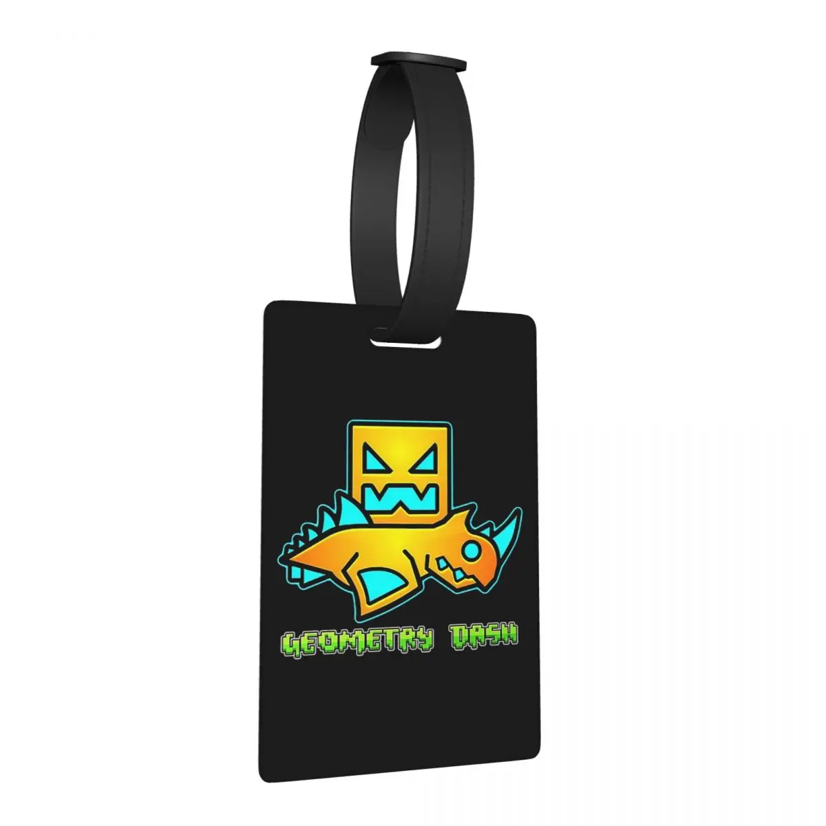 

Video Game Geometry Dash Luggage Tags Suitcase Accessories Travel Portable Baggage Boarding Tag Label Holder ID Name Address