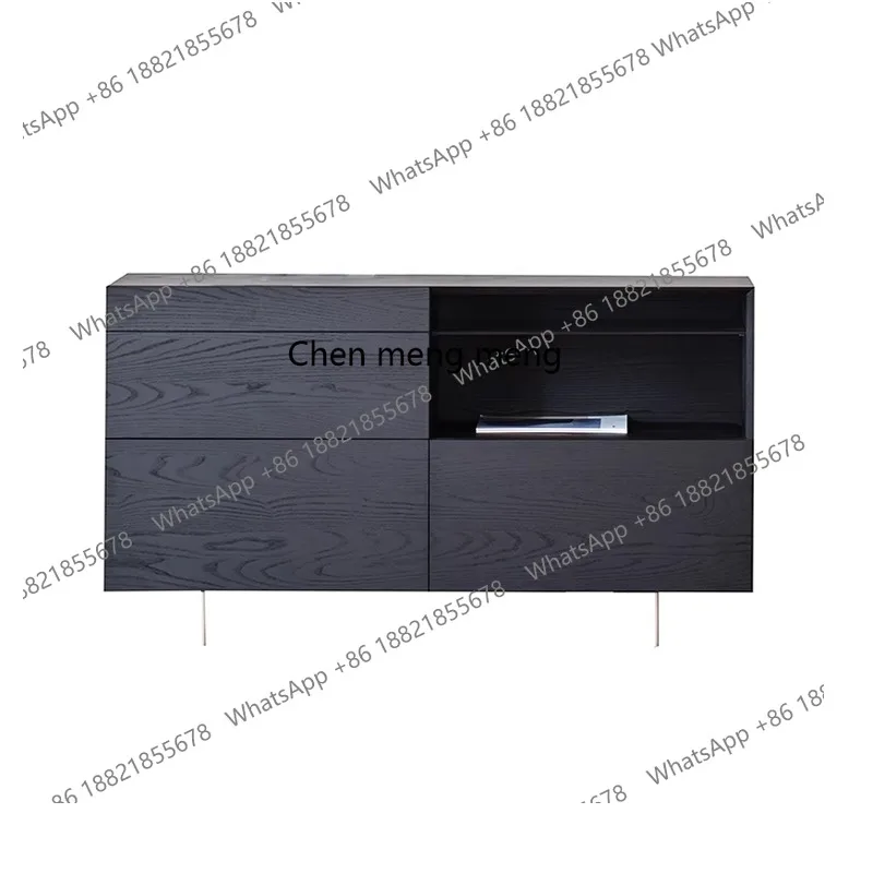 

Simple wind storage, wooden entrance cabinet, integrated dining side cabinet for storage and entry