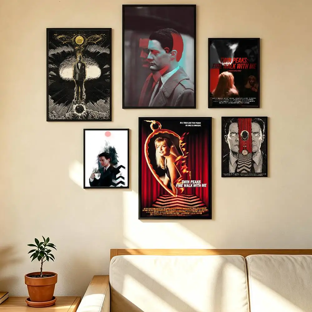 Twin Peaks F-Fire Walk Me Poster Waterproof Wall Art Sticker For Bar Living Room Vintage Decor High Quality Print Gift