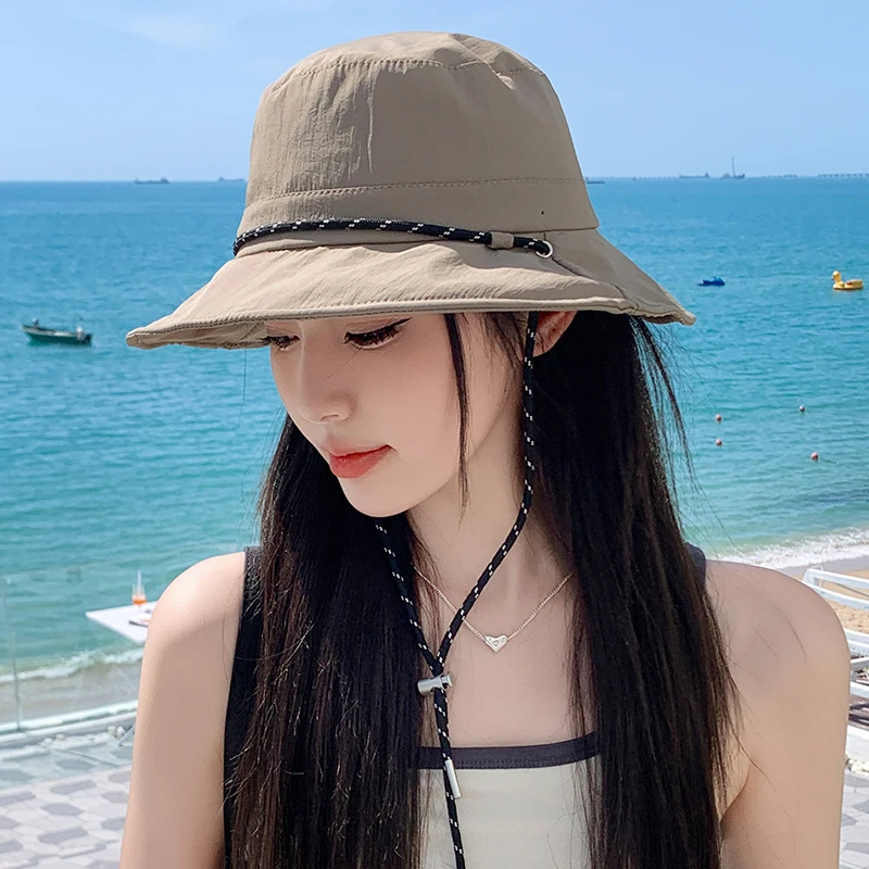 

Summer Bucket Hat For Men Fisherman Cap Fishing Outdoor Sunshad Riding Hiking Suncreen Sunhat Panama Caps Female Foldable