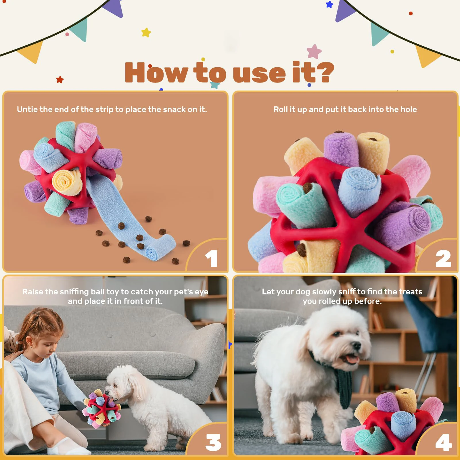 Dog Sniffing Ball Innovative Pet Shaking Training Toys for Pet Training Tooth Cleaning Puppy Chew Relieve Boredom Dog Toy