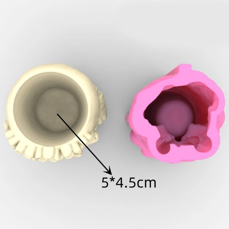 꽃 냄비 실리콘 금형 천사 수지 금형 DIY 즙이 많은 재배자 금형 공예 예술