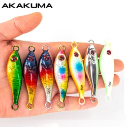 Metal Jig 7g/10g/15g/20g/30g/40g/60g Casting Lure Slow Jigging 7Pcs Fishing Lures Sinking Spoon Luminous Lure No Assist Hook