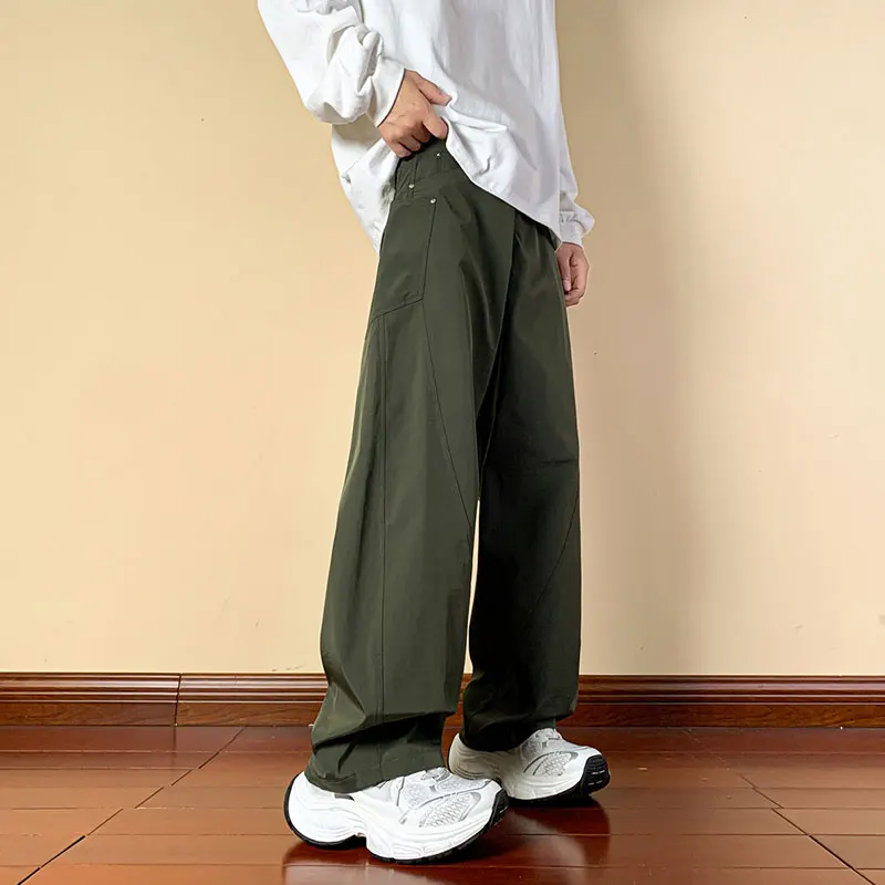 

Брюки Ba Jia Wei Knife: свободные, водонепроницаемые, функциональные, широкие, в стиле High Street, длинные рабочие брюки-карго, универсальные, весна-осень