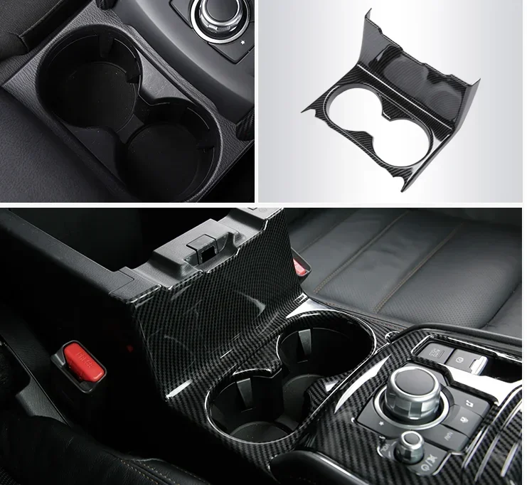 For Mazda CX-5 CX5 2017-2021 Interior ABS Carbon Fiber Interior window switch cover trim Gear shift panel  Sticker Accessories