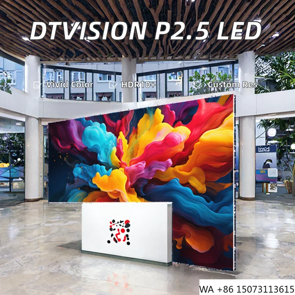 

Светодиодный экран P2.5 RGB для помещений, видеостена 2.5м, заводская цена для рекламных дисплеев