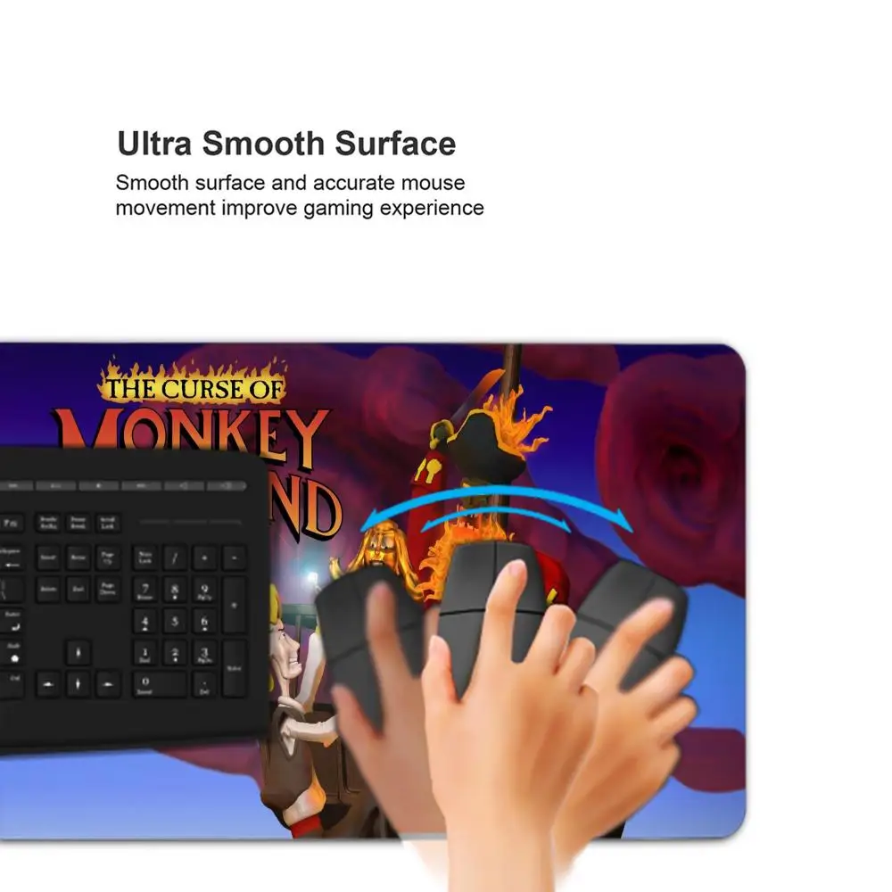 Gaming Mouse Pad Monkey Island Xxl Keyboard Gamer Cabinet Mat Mats Accessories Anime Pc Cabinets Mause Computer Desks Games Desk