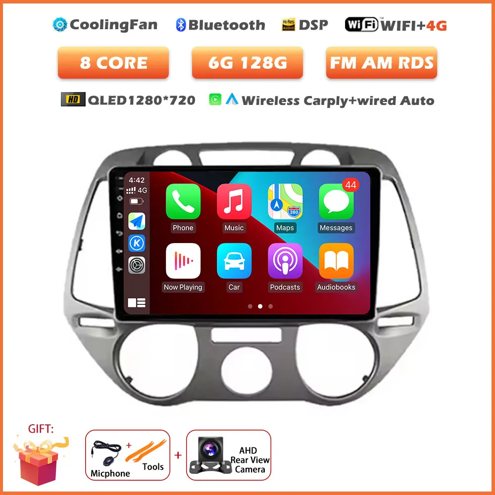 Android 16 Auto Wireless Carplay voor Hyundai i20 2008-2012 autoradio stereo multimediaspeler navigatie touchscreen tools