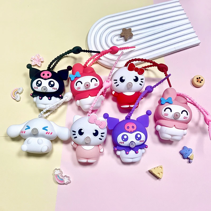 Sanrio Kuromi My Melody Cartoon Anime Blow Bubbles Doll Toys Kawaii Keychain Cute School Bag Pendant Kids Girls Gift