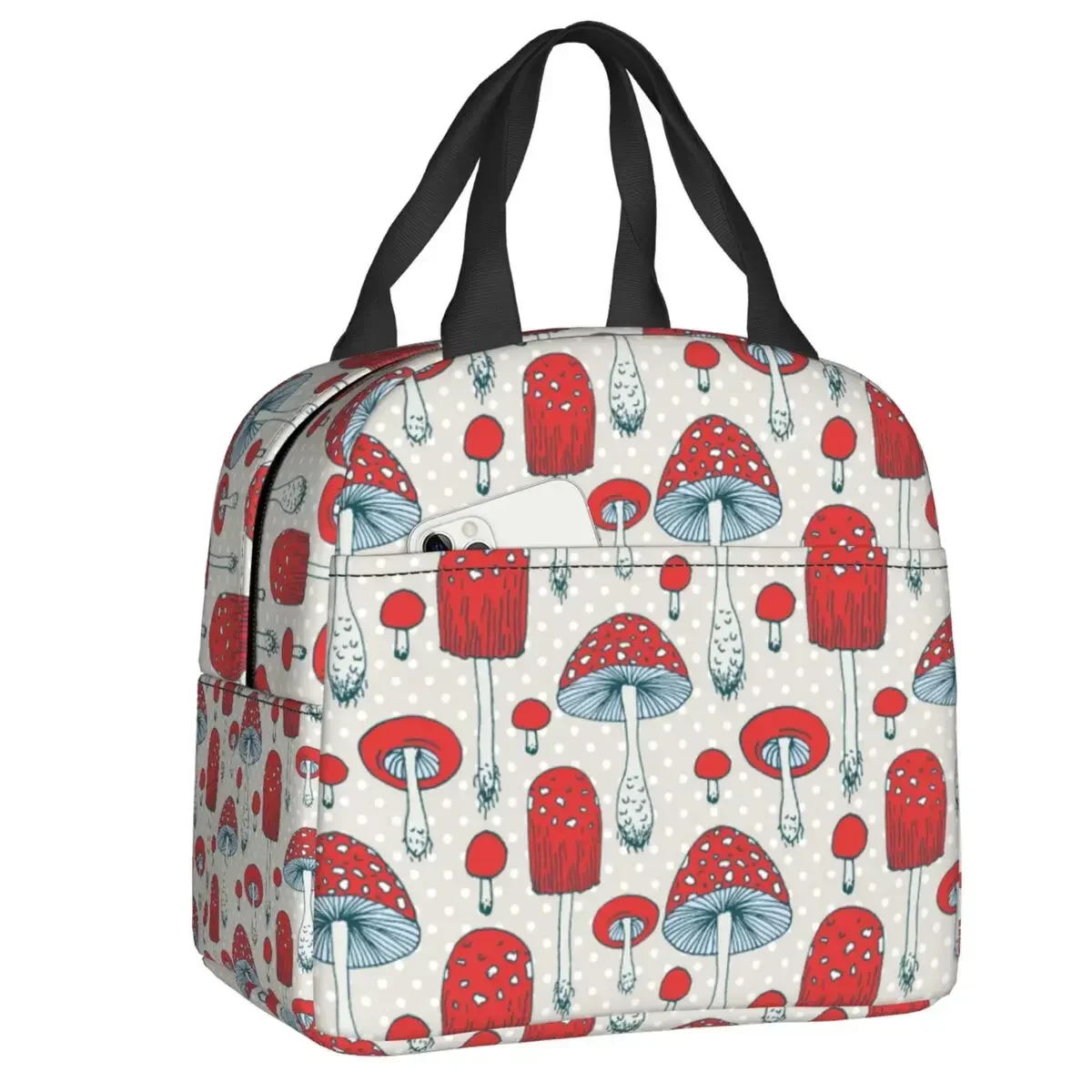 Sac à lunch isotherme avec fleurs magiques psychédéliques pour femmes, sac isotherme portable, boîte à lunch thermique, fourre-tout scolaire pour enfants, chambres plus lentes