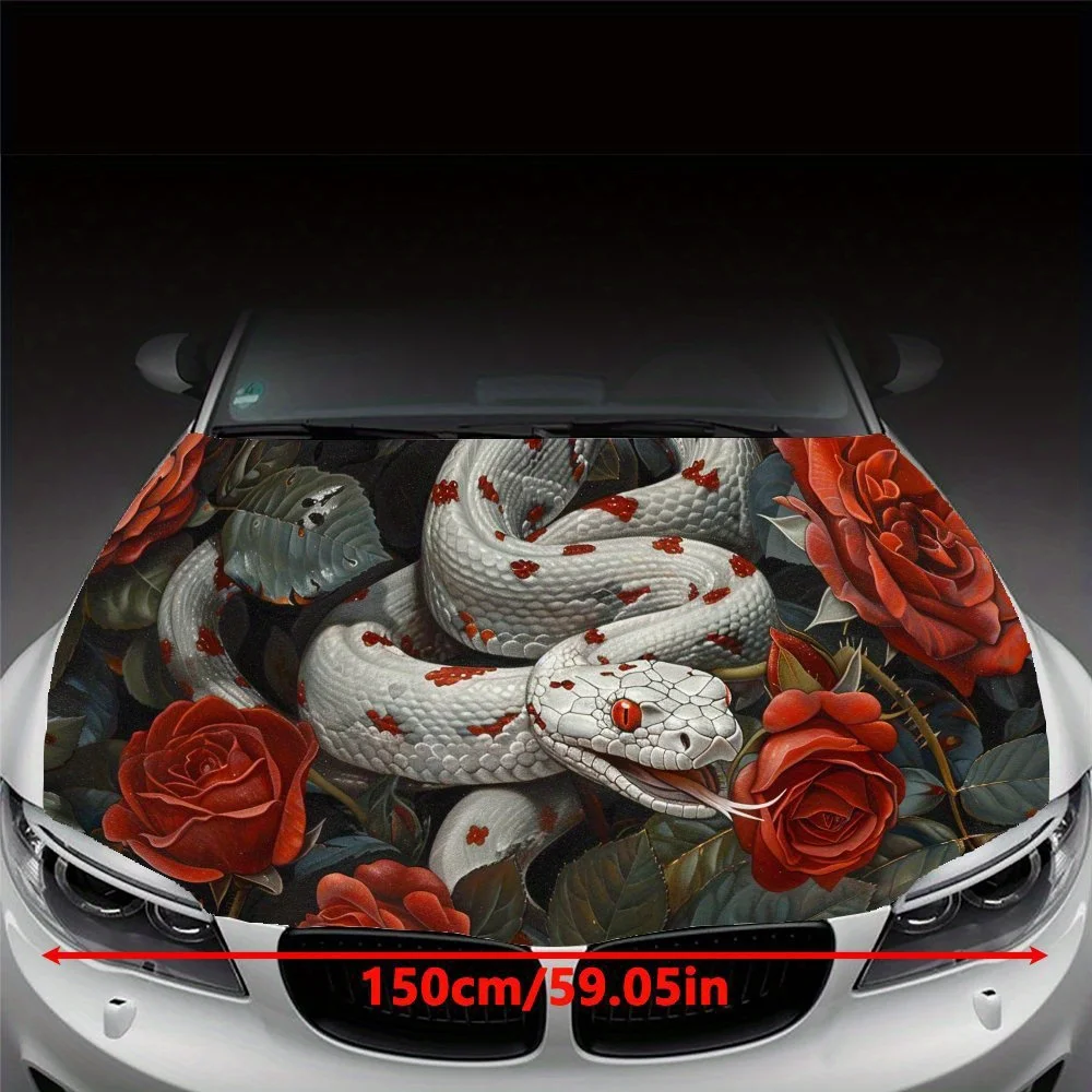 غلاف فينيل للسيارة من Rose Mysterious Python، ملصق يلتف غطاء السيارة المقاوم للماء من مادة PVC، ملصقات ذاتية اللصق مقاومة للخدش لـ #2