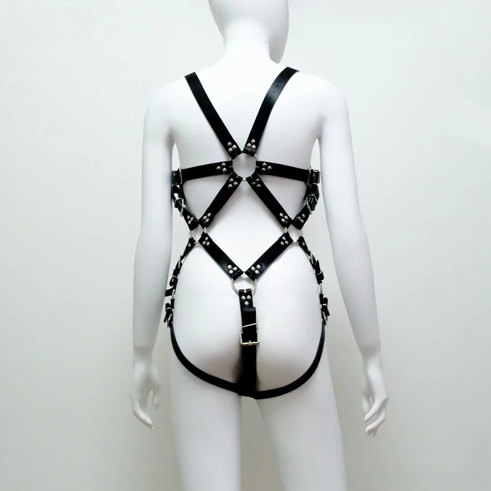 Full Body Auxiliary Restraint Harness for Men Chastity Belt Bondage Gear Original Design Black One Size Waist 96cm BDSM Sex Toys - view 4