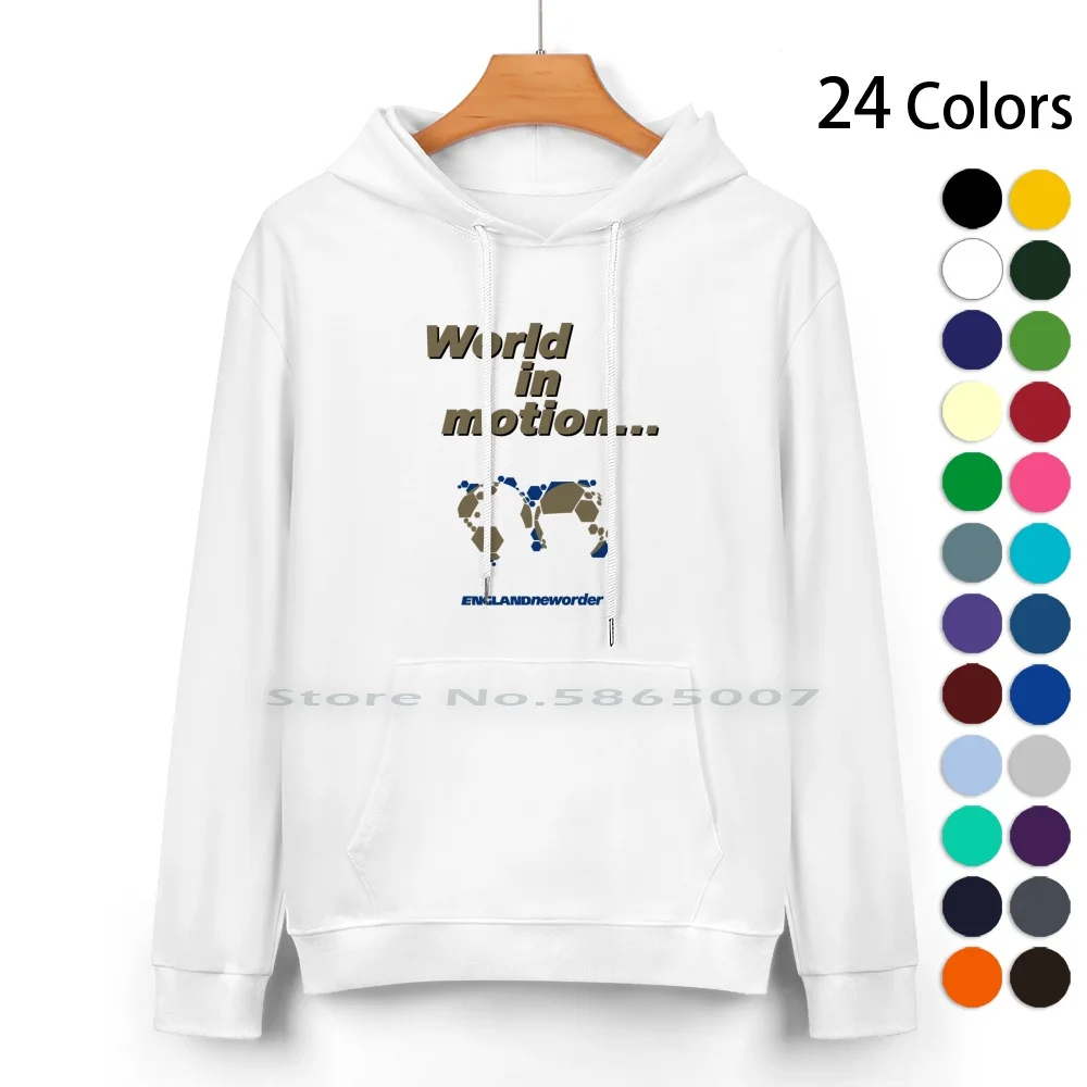 World In Motion England Football Cup 90 Vintage New Order Pure Cotton Hoodie Sweater 24 Colors England New Football Cup 90