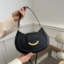 Mini Crossbody Bags for Women 2024 New Casual Commuter Single Shoulder Bags Retro Pu Leather Simple Messenger Bag