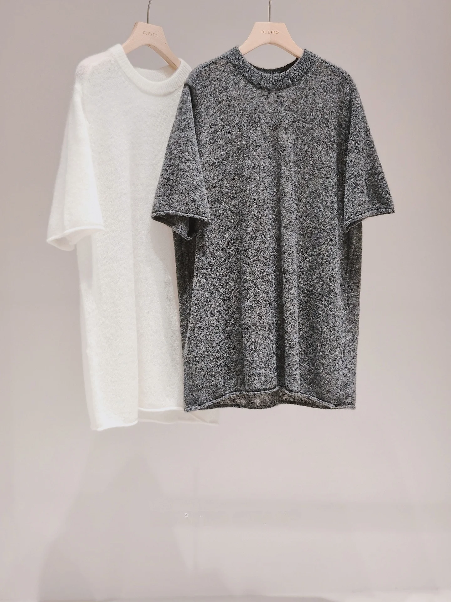 

Duetto Forest Beautiful Merino Wool Knitted Long Sleeve Short Sleeve Loose T-Shirt Women's Casual Style Soft Comfortable Knit...