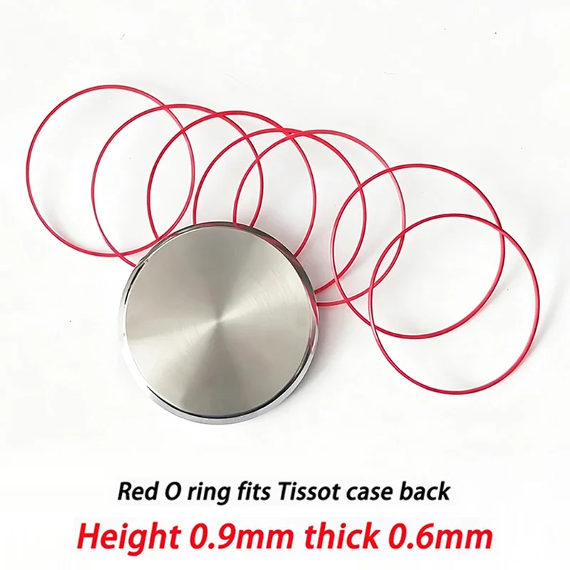 Mod 2/4 PCS Red Gasket O-Ring 25-42MM Plastic Gasket for Tissot Watch Case Bottom Cover T035 Couturier 1853 Original Other