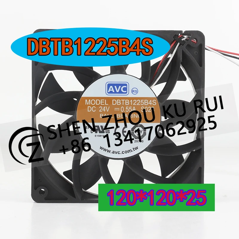 

Вентилятор охлаждения 12 см DBTB1225B4S, новый, AVC 24V 0.55A AC EC 12025, трехпроводной, с высоким объемом воздушного потока, для инверторного корпуса
