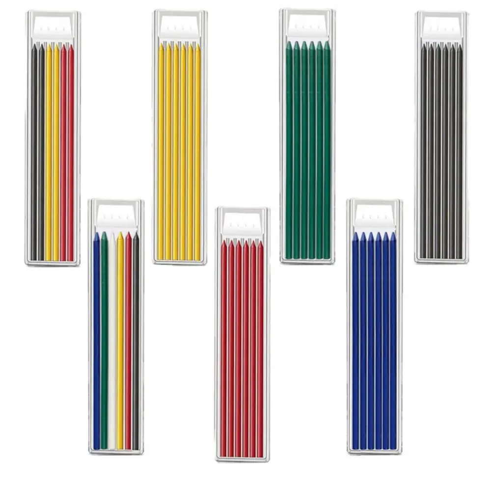 2.8mm Woodworking Pencil Deep Hole Marking Long Head Solid Carpenter Pencil Built-in Sharpener Metal Mechanical Pencil
