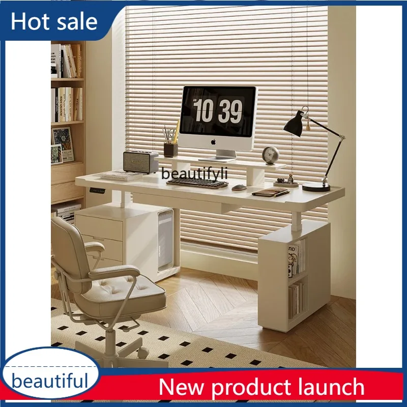 A003 Electric lifting table Solid wood paint Learning office Computer desk Living room Workbench