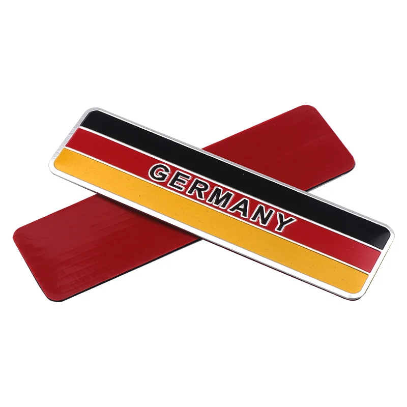 3D Aluminum Germany Flag Badge Auto Car Body Tail Trunk Decoration Stickers Motorcycle Automobile Modification Decal Accessories