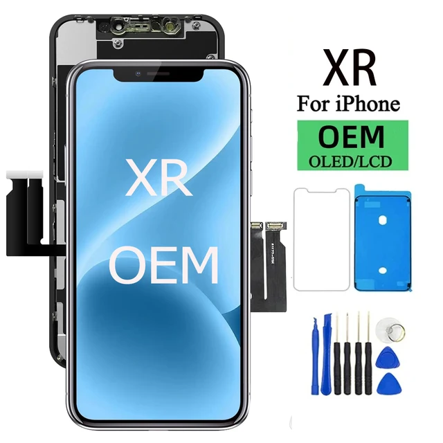 100% doskonała OLED Pantalla dla iphone XR wyświetlacz LCD ekran dotykowy Digitizer zgromadzenie dla iPhone XR wymiana LCD